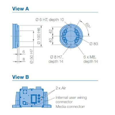 6 portata 2061mm del carico utile 50kg del braccio GP50 del robot di asse per passare materiale