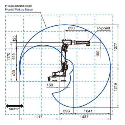 6 robot della saldatura ad arco di portata 1437mm MIG di asse FD-V8 Playload 8kg