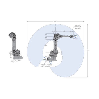 GP50 con il carico utile 50KG muoiono robot industriale fuso del braccio assi del robot di 6 e della macchina