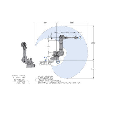 Asse del braccio 6 del robot con il robot industriale del carico utile di GP88 88KG per la macchina del posto e della scelta
