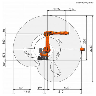 Kr 70 R2100 con il robot di trasporto con palette di portata 2101mm di Payload 85kg del regolatore del Kr C4