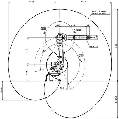 Robot robot della saldatura ad arco di portata 1725mm di Kawasaki Arc Welding RA020N