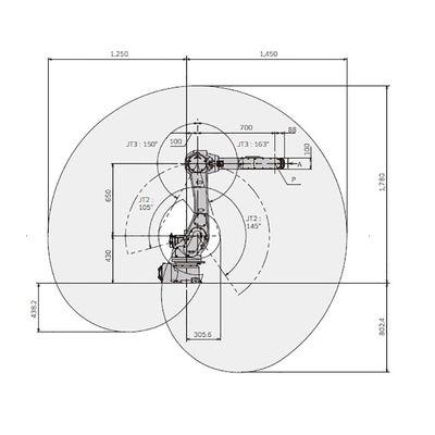 Il carico utile 7kg di S010N raggiunge 930mm braccio del robot del manipolatore di progettazione compatta di 6 assi