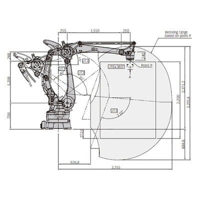 Il carico utile 500kg di CP500L raggiunge 3255mm un robot di trasporto con palette ad alta velocità di 4 assi