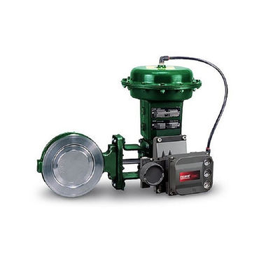 Fisher 3620J con il posizionatore elettropneumatico a semplice effetto degli azionatori rotatori
