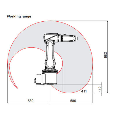 IRB120 di Mini Robot With Robot Arm per l'attrezzatura di maneggio del materiale e l'Assemblea di motore