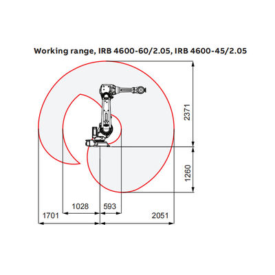 Braccio IRB 4600-60/2.05 del robot industriale di 6 assi come macchina della macchina della saldatura a laser e della saldatura ad arco
