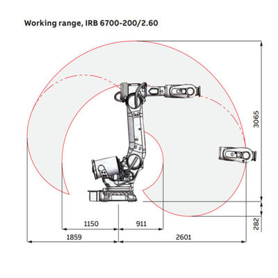 Alta efficienza IRB6700-200/2.6 con il manipolatore ed i cannelli per saldare come macchina della saldatura a punti