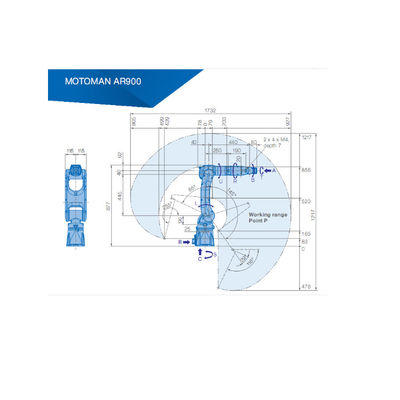 Braccio del robot industriale di Motoman AR900 con 7KG i saldatori di portata MIG del carico utile 927MM per la saldatura ad arco