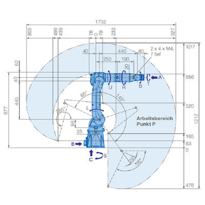 Prezzo del robot industriale GP7 con il carico utile 7KG ed il regolatore For Material Handling di CNC YRC1000