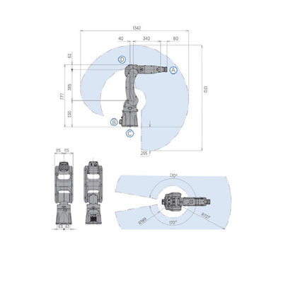 Robot industriale ad alta velocità GP8 dell'Assemblea di motore con il braccio robot del carico utile 8KG come macchina del posto e della scelta