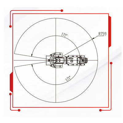 Robot industriale di portata del carico utile 759MM di Mini With 7KG del braccio del robot di alta precisione come robot del posto e della scelta