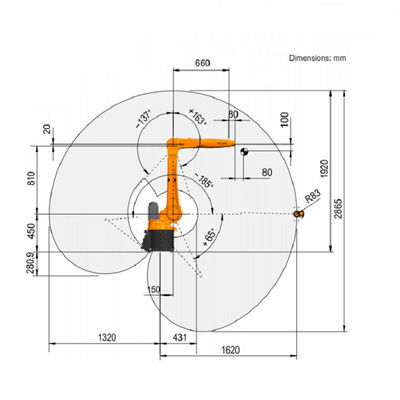 Robot industriale del braccio robot industriale di 6 assi con il robot industriale stimato del carico utile 8Kg Kuka