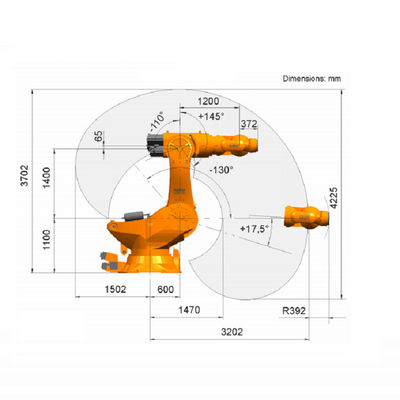 Robot industriale del braccio robot industriale di 6 assi con un carico utile stimato del robot industriale di kuka di 1000 chilogrammi