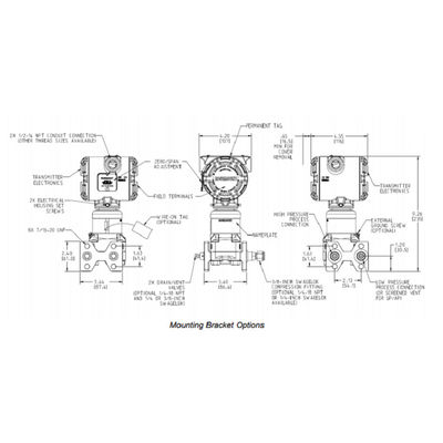 Moltiplicatore di pressione differenziale qualificato nucleare del moltiplicatore di pressione ROS-Emount 3152N con Emerson Pressure Transmit