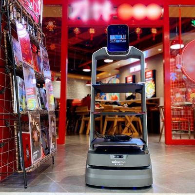 Robot artificiale di agenzia di spionaggio di With AI del cameriere del robot di consegna dell'alimento