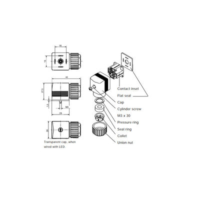 Tipo 6221 modo della valvola di pistone 2/2 Servo-assistito come elettrovalvola a solenoide per alta aria compressa pulsata e