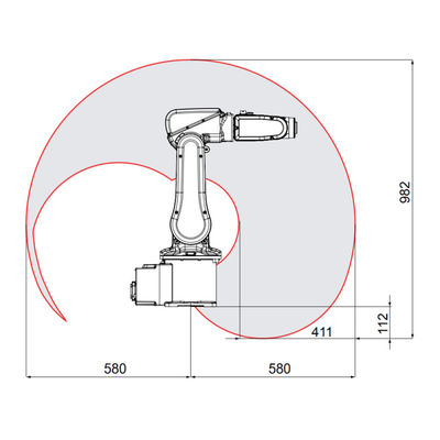 ABB IRB 120 un braccio robot industriale di 6 assi per il carico utile flessibile e compatto del braccio del robot industriale di produzione 3 chilogrammi