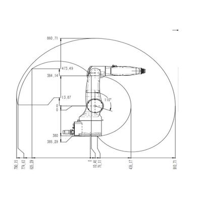 Asse robot educativo del braccio 6 della Cina TKB070-7KG-910mm del robot come robot industriale