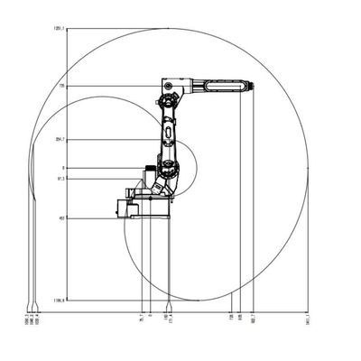 Trattamento dell'asse robot Cina TKB1600-12KG-1410mm del braccio 6 come robot universali