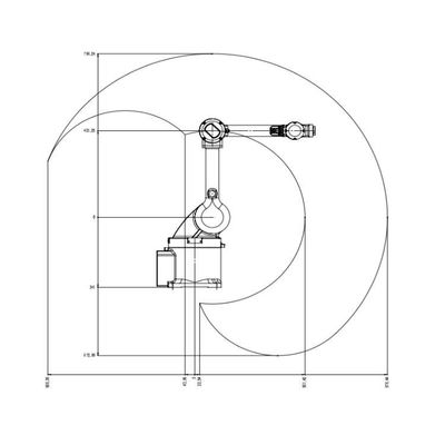 Asse Cina TKB800-6kg-876mm del robot industriale 6 per il carico del robot universale