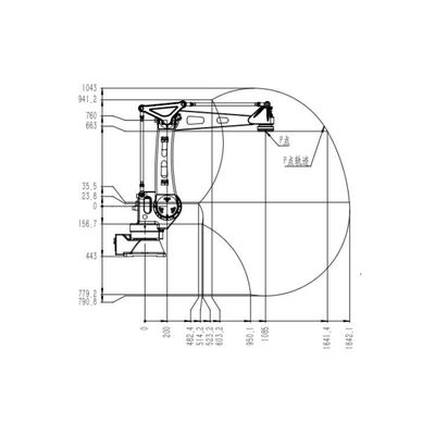 6 rilevazione robot di precisione del braccio TKB460-30kg-1840mm di asse come robot industriali