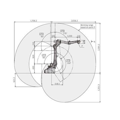 Altri saldatori dell'arco con l'asse di saldatura robot del braccio 6 di BA006L per la saldatura ad arco