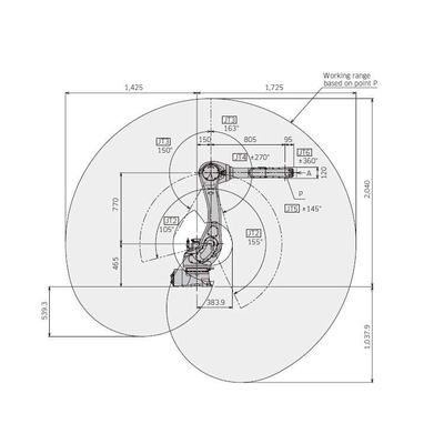 Braccio di saldatura robot 6 asse RA020N con posizionatore di saldatura CNGBS come altra attrezzatura di saldatura