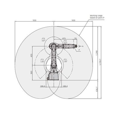 Carico utile robot 7kg del braccio RS007L 6 del robot di asse industriale del braccio che tratta robot