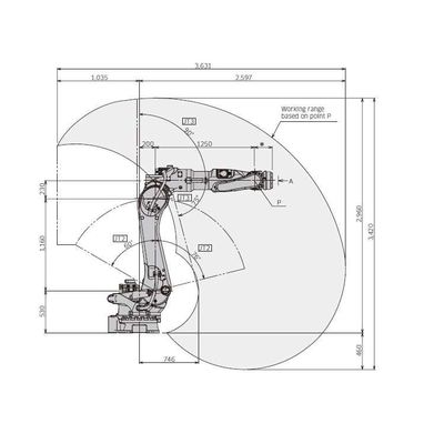 6 carico utile del braccio BX200L 200kg del robot industriale di asse come trattamento del robot