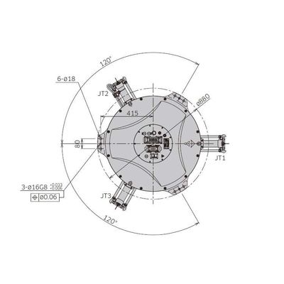Carico utile robot 3kg dell'Assemblea YF003N del braccio per il robot di delta di asse del robot per montaggio 4