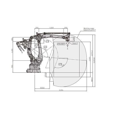 Robot pallettizzatore CP180L 4 assi braccio robotico per l'automazione della pallettizzazione come robot pallettizzatore