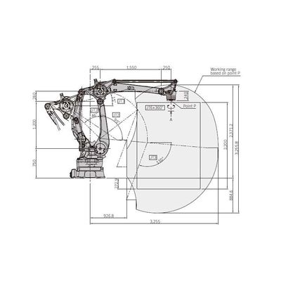 Asse di Palletizer CP300L 4 del braccio del robot per il trasporto con palette come robot di trasporto con palette