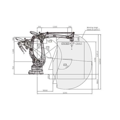 Carico utile robot 700kg del manipolatore CP700L del braccio per il trasporto con palette dei robot con palette industriali