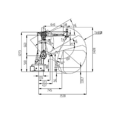 Trattamento dell'asse robot industriale del braccio 4 del robot SF15-K1538 come robot industriali