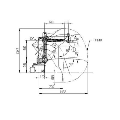 Asse robot industriale SF8-K1492 del braccio 4 che trasporta trattando i robot industriali