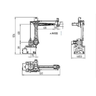 Asse robot industriale SF8-K1492 del braccio 4 che trasporta trattando i robot industriali