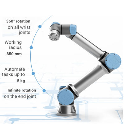 Macchine di asse UR5e del braccio 6 dell'universale del robot industriale &amp; impianti robot di industria con la scelta della pinza di presa e la macchina del posto