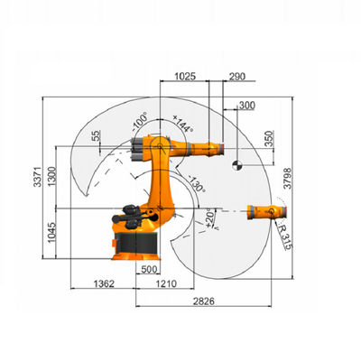 Carico utile robot 360Kg Palletizer robot del braccio di asse R2830 6 del Kr 360 del robot industriale