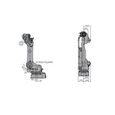 Robot per montaggio MOTOMAN-GP180 con il braccio del robot di 6 assi con il carico utile della pinza di presa per il robot industriale 180kg