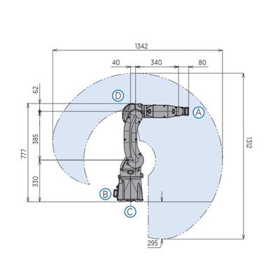 Macchina del palletizer di asse del braccio 6 del robot del robot industriale MOTOMAN-GP7 con il palletizer del robot dei pallet