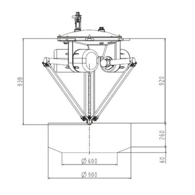 Sorting Robot Cina QJRB3-1A Con Sorting Robotic Arm 4 Assi Per La Manipolazione Cnc Come Robot Delta