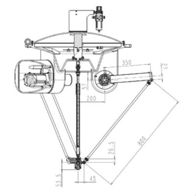 Sorting Robot Cina QJRB3-1A Con Sorting Robotic Arm 4 Assi Per La Manipolazione Cnc Come Robot Delta