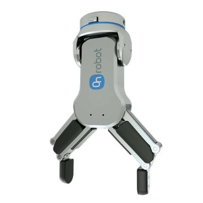 Braccio robot di collaborazione con il dito flessibile RG6 della pinza di presa 2 come pinza di presa del robot