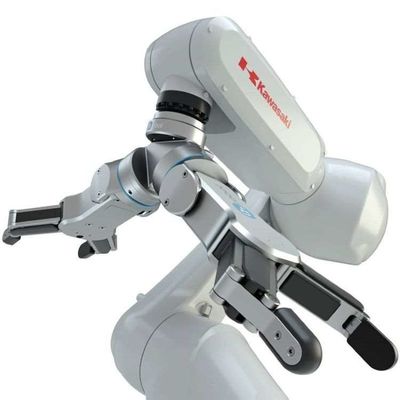 Braccio robot di collaborazione con il dito flessibile RG6 della pinza di presa 2 come pinza di presa del robot