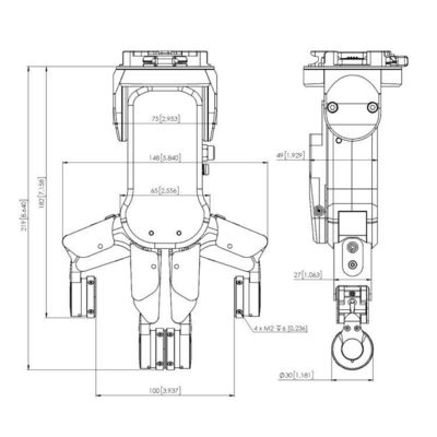 Smart Robot Gripper RG2-FT con braccio robotico collaborativo per l'automazione dei robot industriali