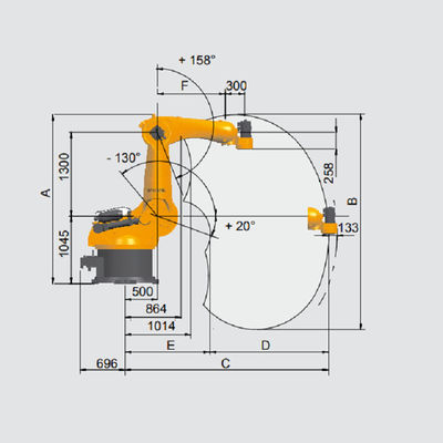 Asse di trasporto con palette del braccio 6 del robot del robot di PA del Kr 470 di Kuka con il braccio di trasporto con palette del robot del carico utile 470kg