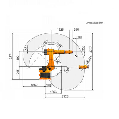 Carico utile R3330 del Kr 240 di asse del braccio 6 del robot industriale del pallet di Kuka del robot di 240Kg Palletizer con il robot astuto della pinza di presa