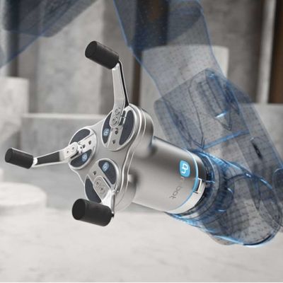 Robot collaborativo con 3FG15 Tre dita Flessibile Gripper con braccio robotico come robot Gripper