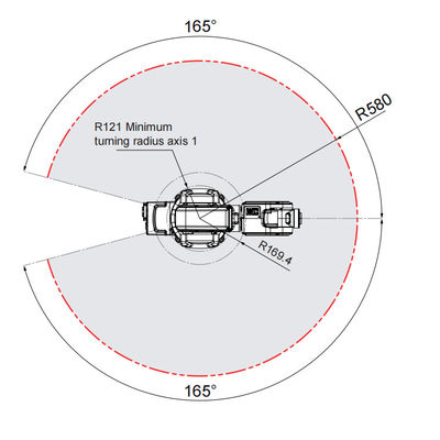 ABB IRB120 con il braccio del robot di 6 assi con la portata 580mm del carico utile 3kg per la scelta ed il posto come macchina dell'Assemblea